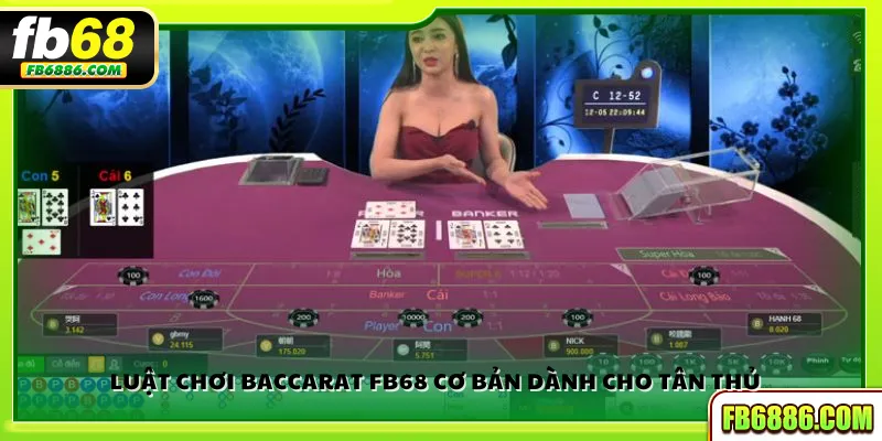 Luật chơi Baccarat FB68 cơ bản dành cho tân thủ
