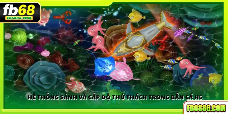 Hệ thống sảnh và cấp độ thử thách trong bắn cá H5